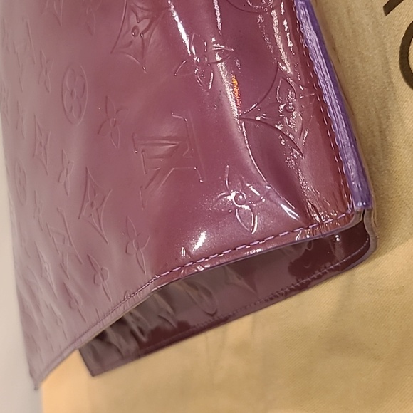 LOUIS VUITTON VINTAGE 1999! ULTRA RARE COLOR PURPLE MONOGRAM VERNIS STANTON TOTE - Picture 16 of 17